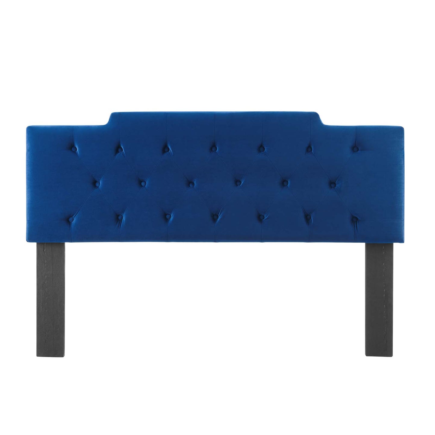 Juliet Tufted Twin Performance Velvet Headboard, Velvet, Blue Navy, 21466