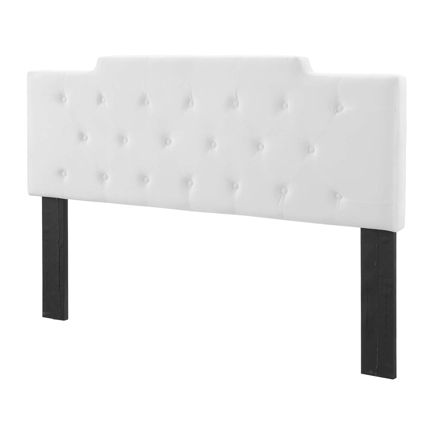 Juliet Tufted Twin Performance Velvet Headboard, Velvet, White, 21467