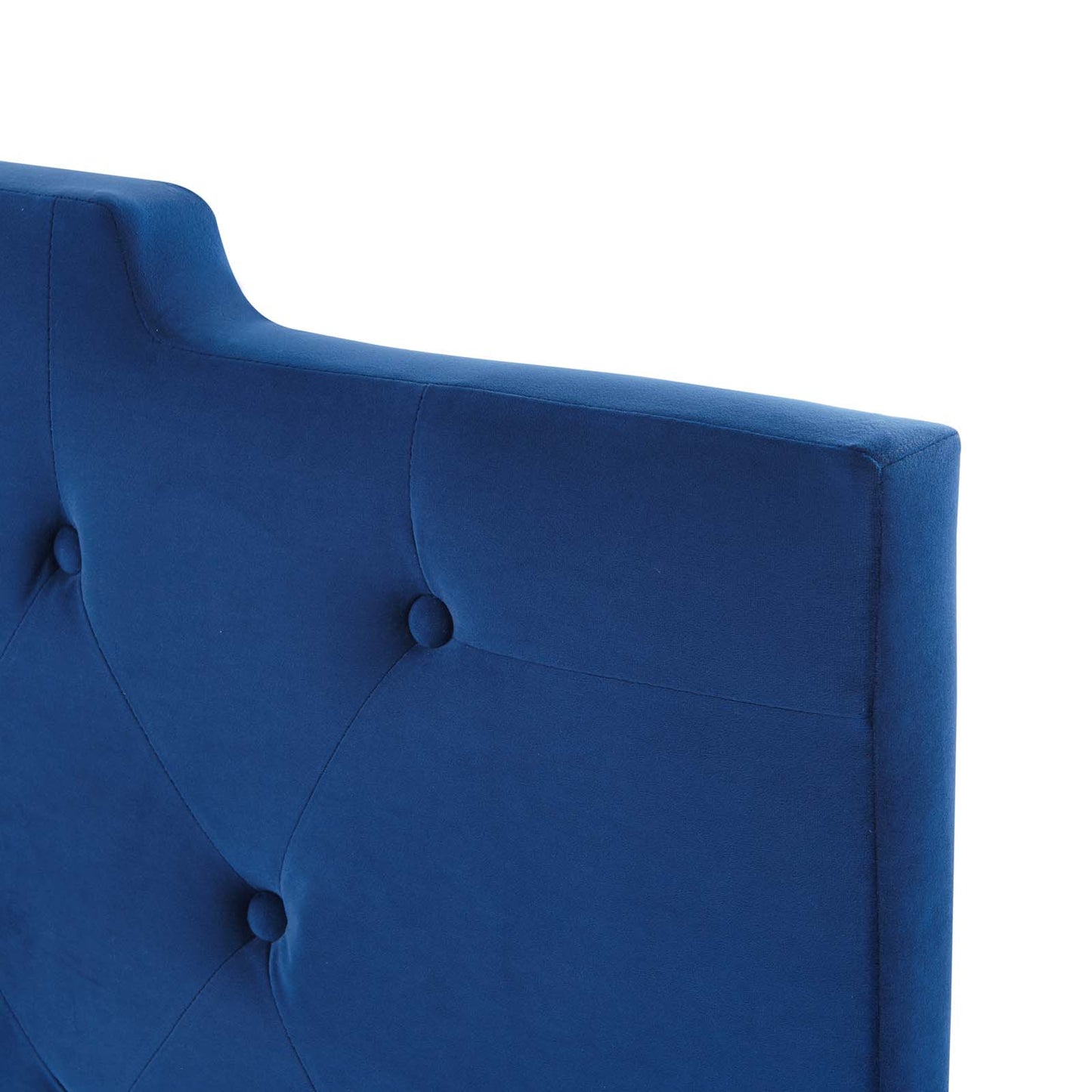 Juliet Tufted Full/Queen Performance Velvet Headboard, Velvet, Blue Navy, 21471