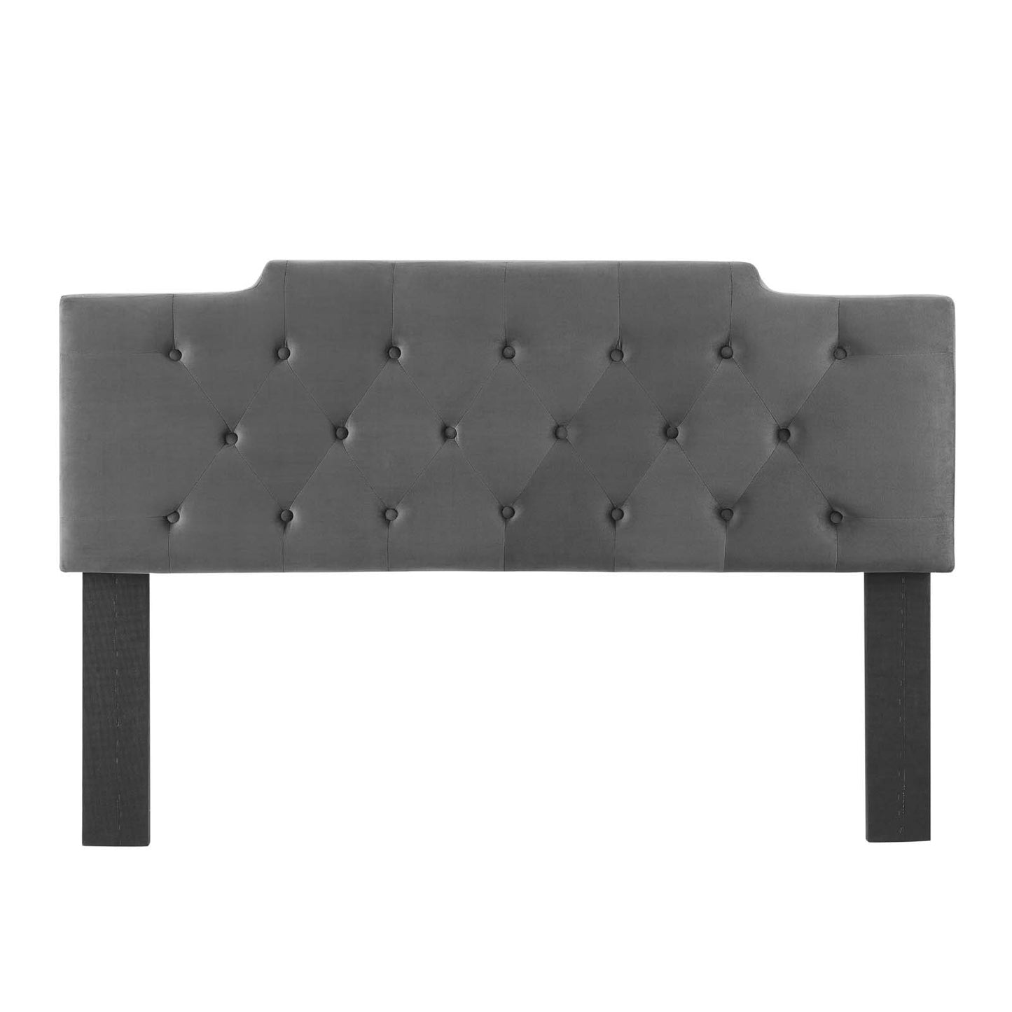 Juliet Tufted King/California King Performance Velvet Headboard, Velvet, Dark Grey Gray, 21473