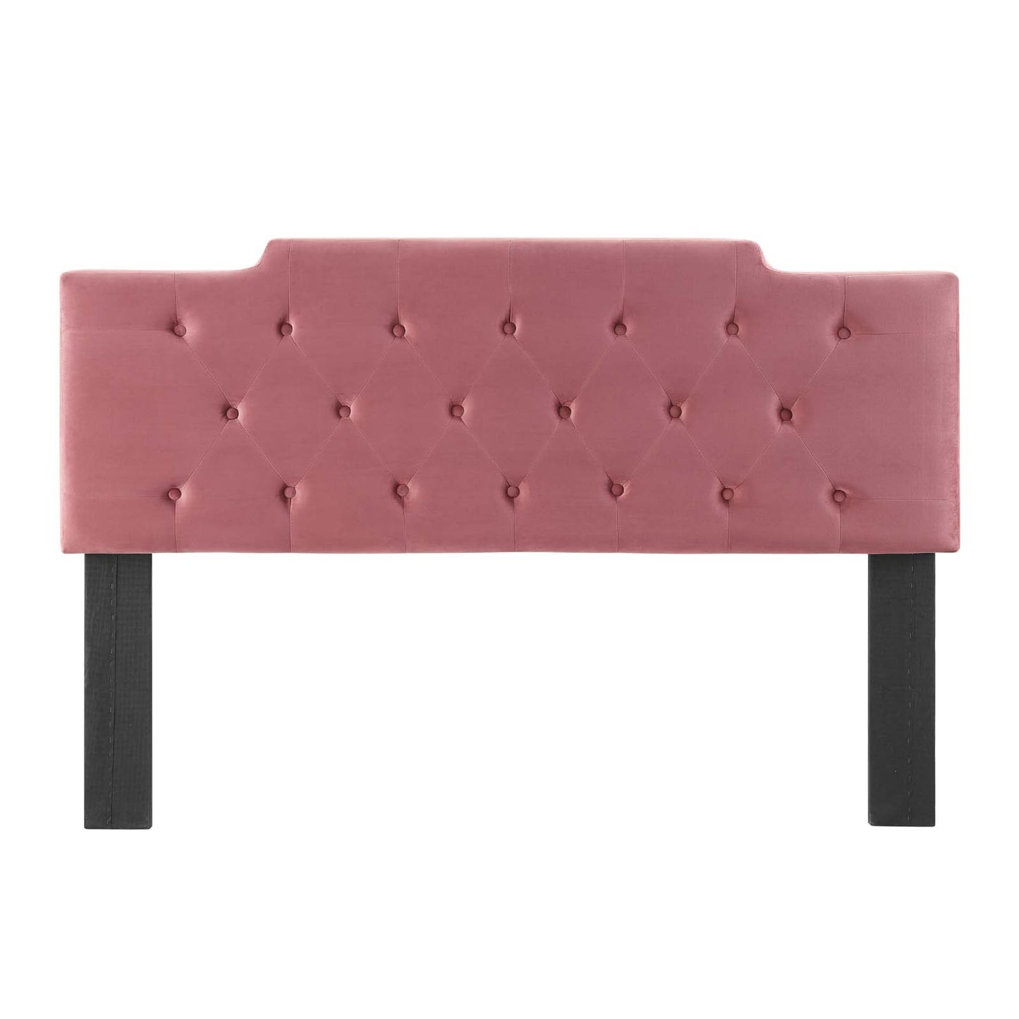 Juliet Tufted King/California King Performance Velvet Headboard, Velvet, Pink, 21474