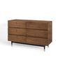 Caima 6-Drawer 	Dresser, Wood, Brown Walnut, 21480