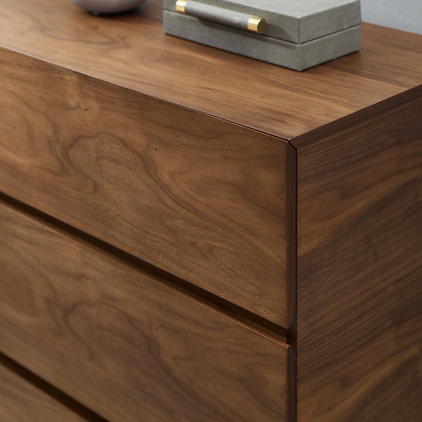 Caima Wood Chest, Wood, Brown Walnut, 21481