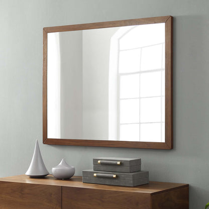 Caima Mirror, Wood, Brown Walnut, 21482