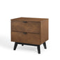 Kali Wood Nightstand, Wood, Brown Walnut, 21484