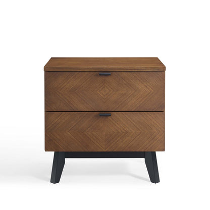 Kali Wood Nightstand, Wood, Brown Walnut, 21484