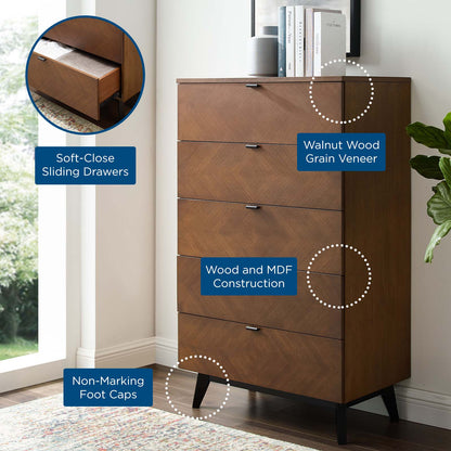 Kali Wood Chest, Wood, Brown Walnut, 21486