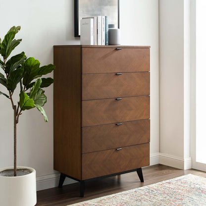 Kali Wood Chest, Wood, Brown Walnut, 21486