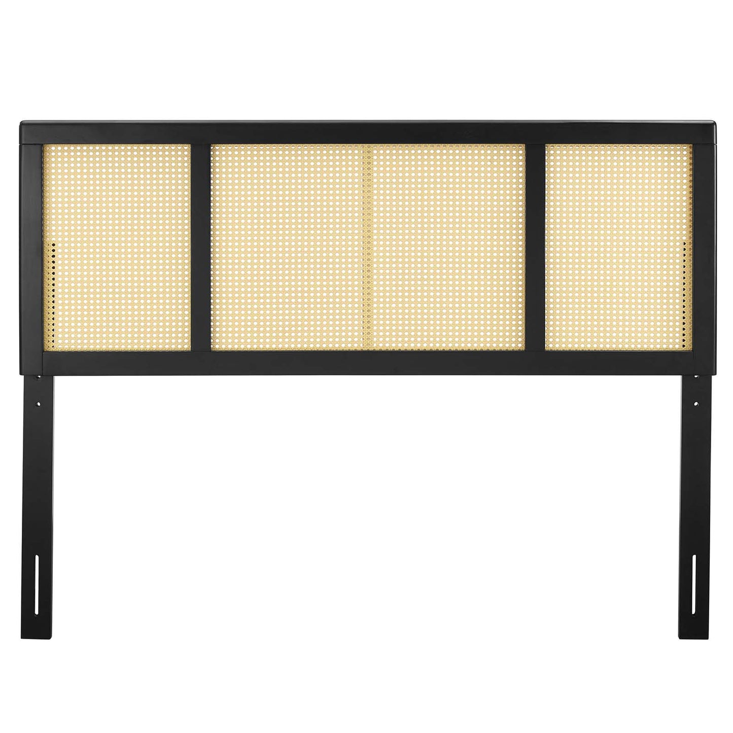 Delmare Cane Full Headboard, Wood, Black, 21497