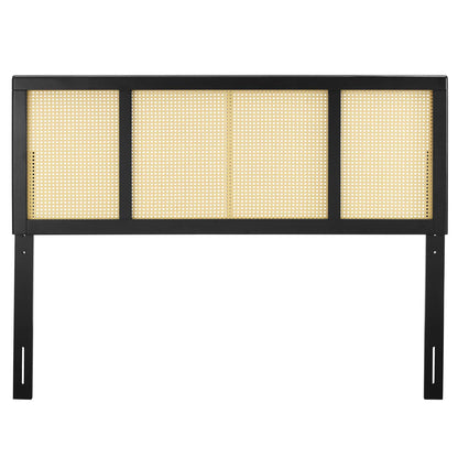 Delmare Cane Full Headboard, Wood, Black, 21497