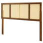 Delmare Cane Full Headboard, Wood, Brown Walnut, 21499