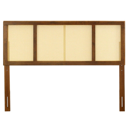 Delmare Cane Full Headboard, Wood, Brown Walnut, 21499