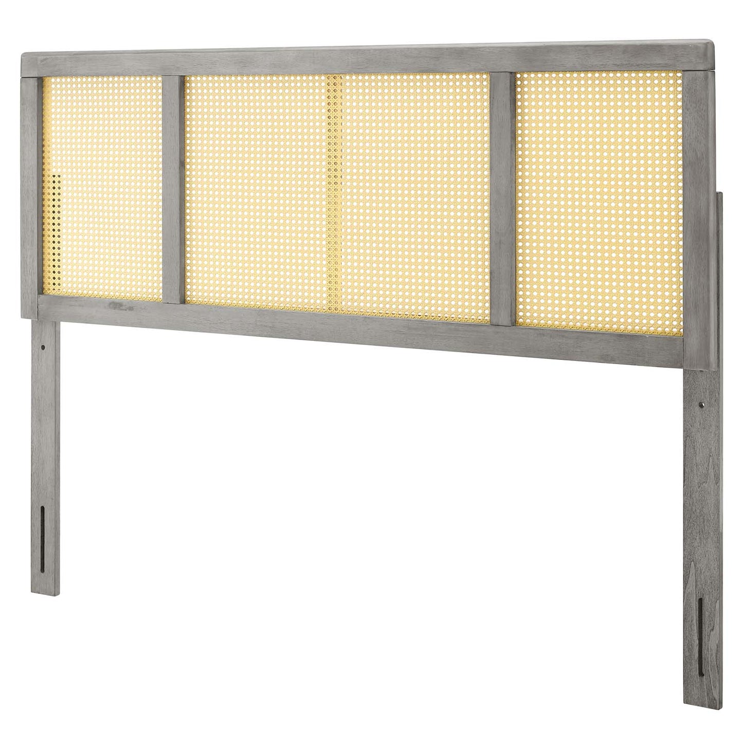 Delmare Cane King Headboard, Wood, Grey Gray, 21504