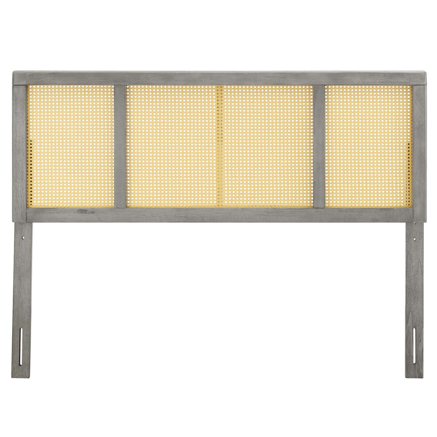 Delmare Cane King Headboard, Wood, Grey Gray, 21504