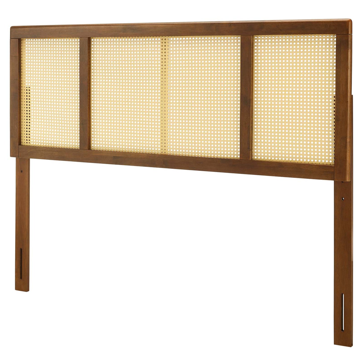 Delmare Cane King Headboard, Wood, Brown Walnut, 21505