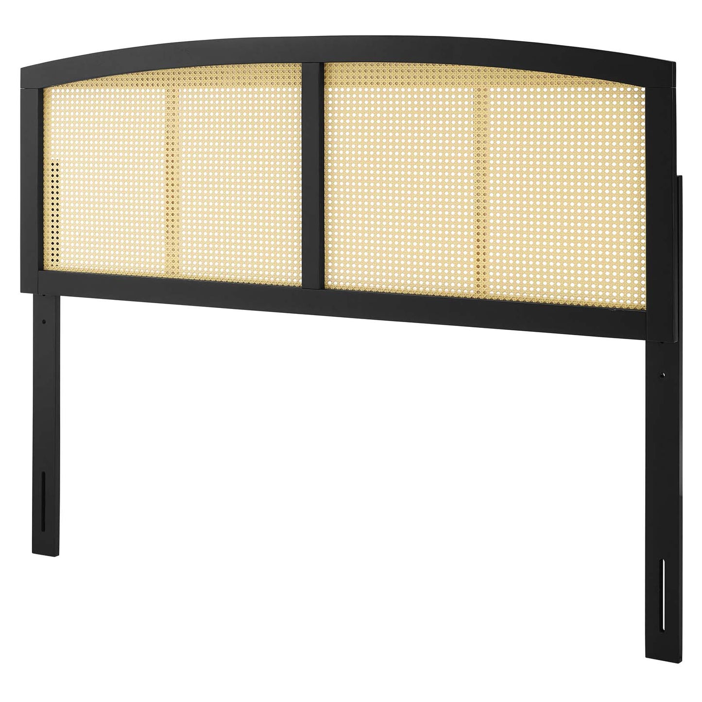 Halcyon Cane Full Headboard, Wood, Black, 21506