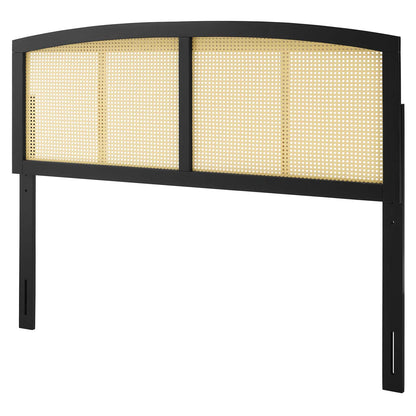 Halcyon Cane Full Headboard, Wood, Black, 21506