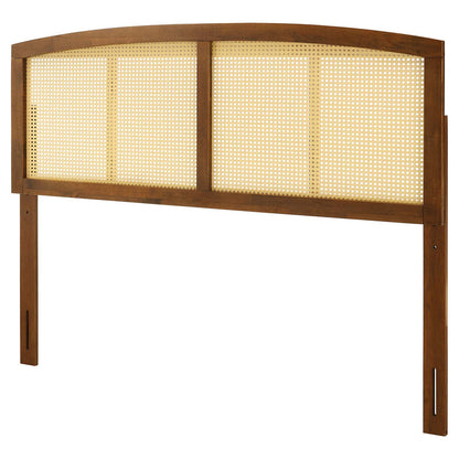 Halcyon Cane Full Headboard, Wood, Brown Walnut, 21508