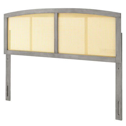 Halcyon Cane Queen Headboard, Wood, Grey Gray, 21510
