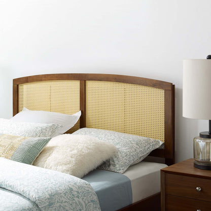 Halcyon Cane Queen Headboard, Wood, Brown Walnut, 21511