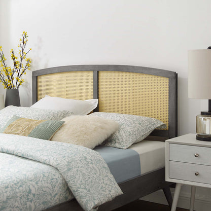Halcyon Cane King Headboard, Wood, Grey Gray, 21513