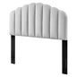 Veronique Twin Performance Velvet Headboard, Velvet, Light Grey Gray, 21517