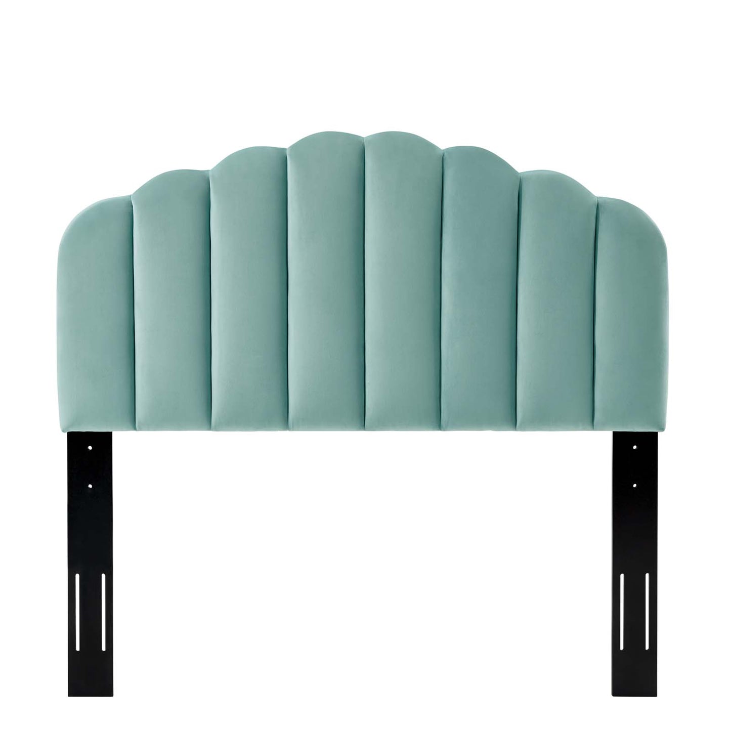 Veronique Twin Performance Velvet Headboard, Velvet, Blue, 21518