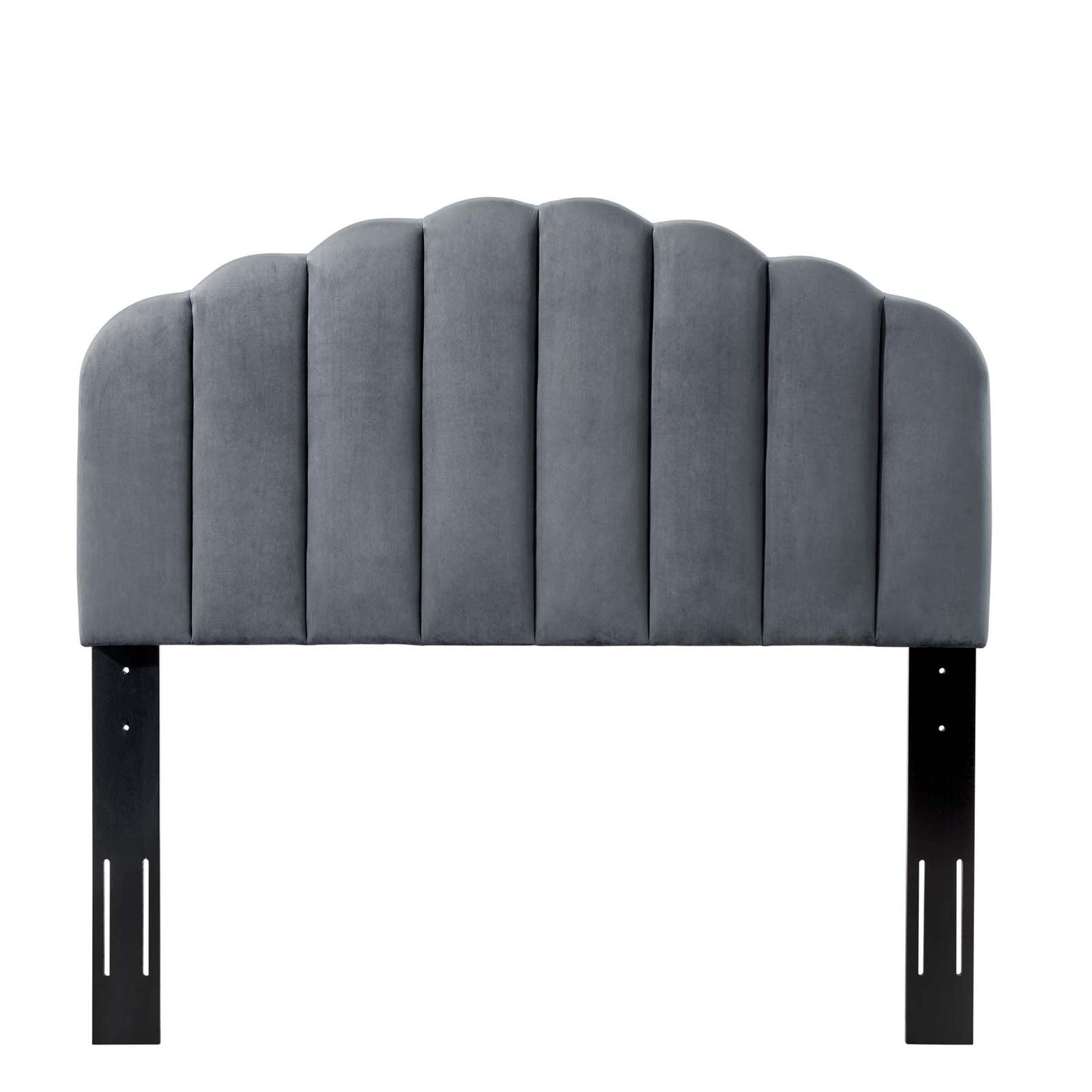 Veronique Full/Queen Performance Velvet Headboard, Velvet, Dark Grey Gray, 21523