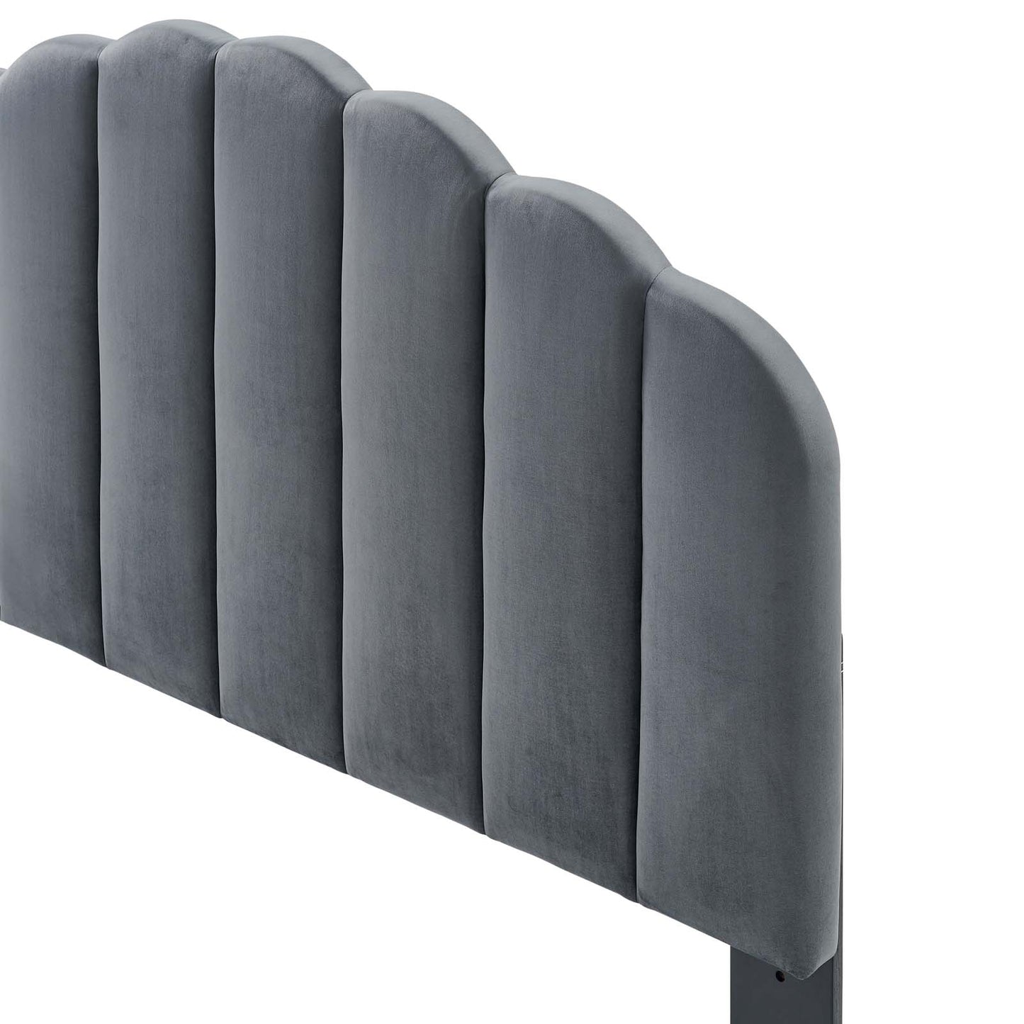 Veronique Full/Queen Performance Velvet Headboard, Velvet, Dark Grey Gray, 21523