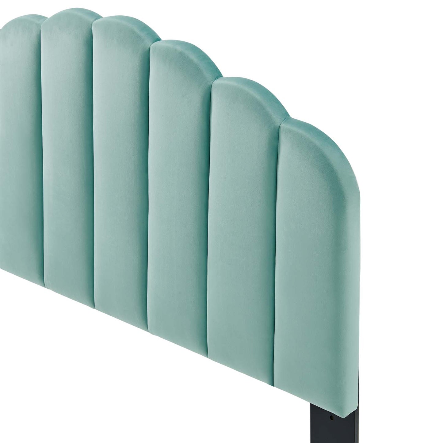 Veronique Full/Queen Performance Velvet Headboard, Velvet, Blue, 21526