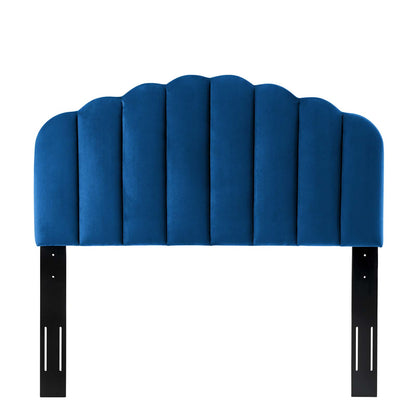 Veronique Full/Queen Performance Velvet Headboard, Velvet, Blue Navy, 21527