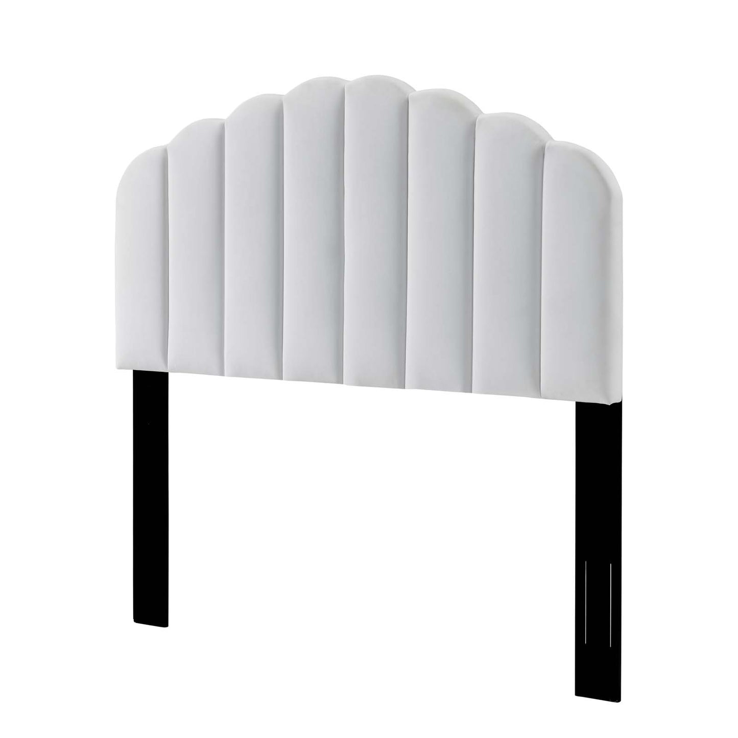 Veronique Full/Queen Performance Velvet Headboard, Velvet, White, 21530