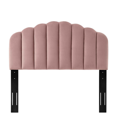 Veronique King/California King Performance Velvet Headboard, Velvet, Pink, 21532