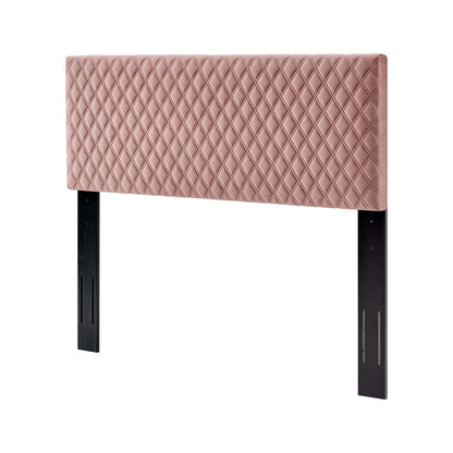Angela Twin Performance Velvet Headboard, Velvet, Pink, 21540