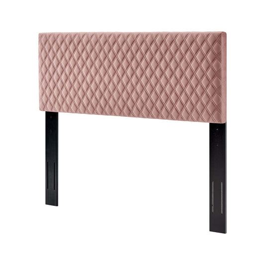 Angela Twin Performance Velvet Headboard, Velvet, Pink, 21540