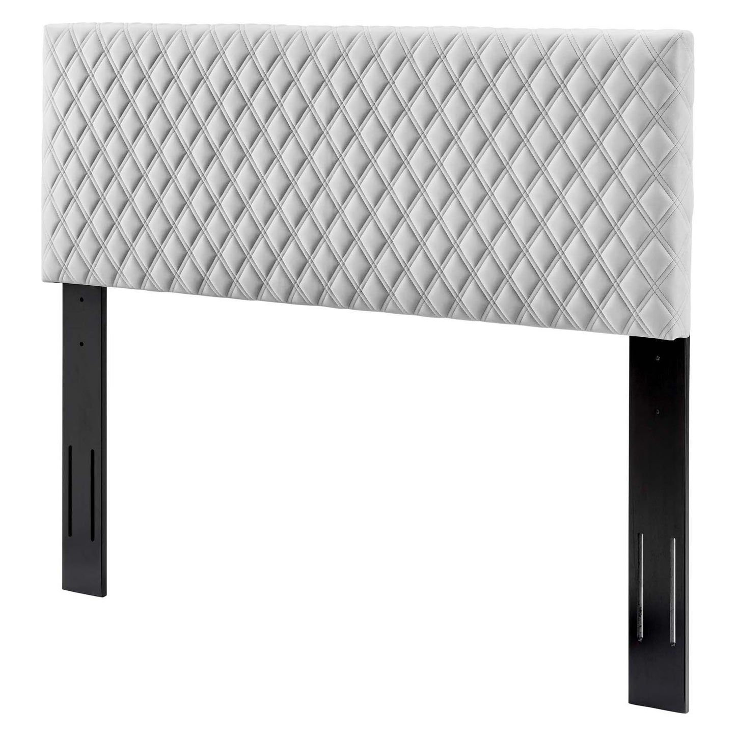 Angela Twin Performance Velvet Headboard, Velvet, Light Grey Gray, 21541