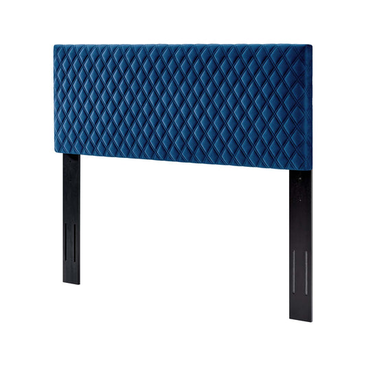 Angela Twin Performance Velvet Headboard, Velvet, Blue Navy, 21543