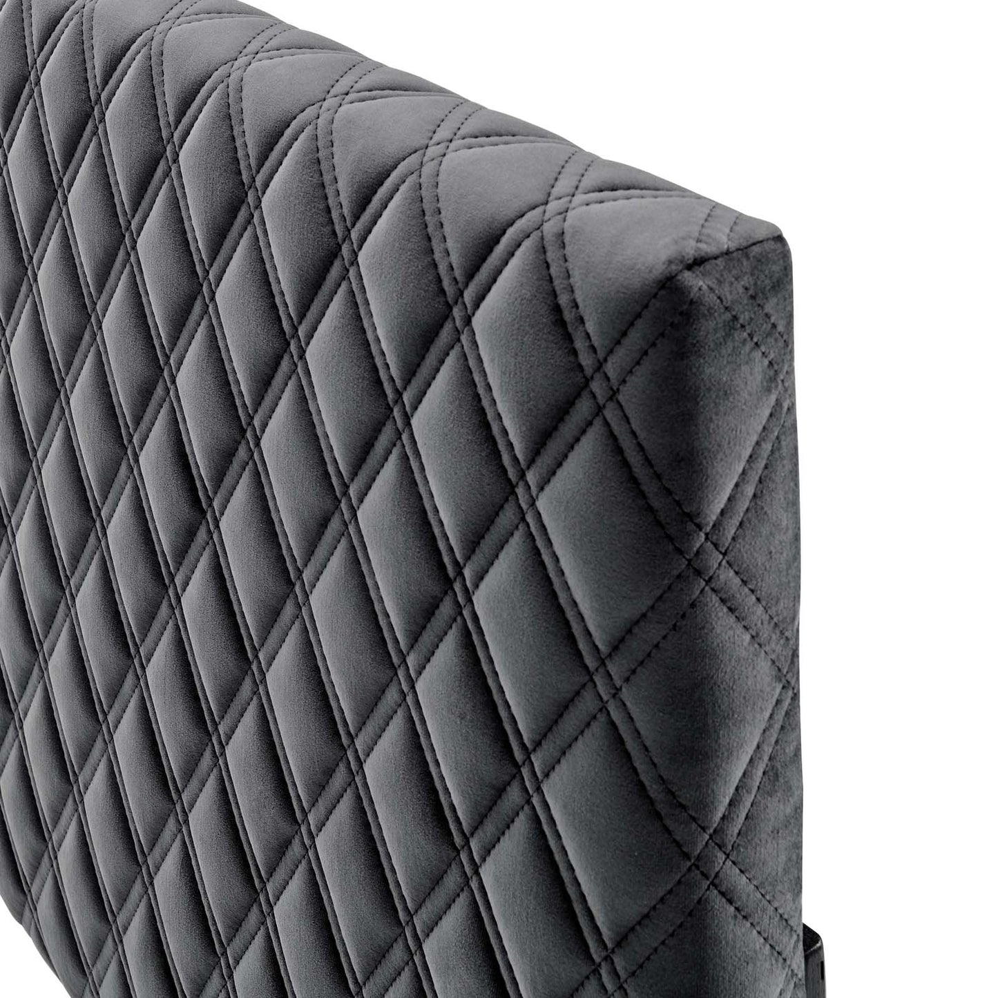 Angela Full/Queen Performance Velvet Headboard, Velvet, Dark Grey Gray, 21547