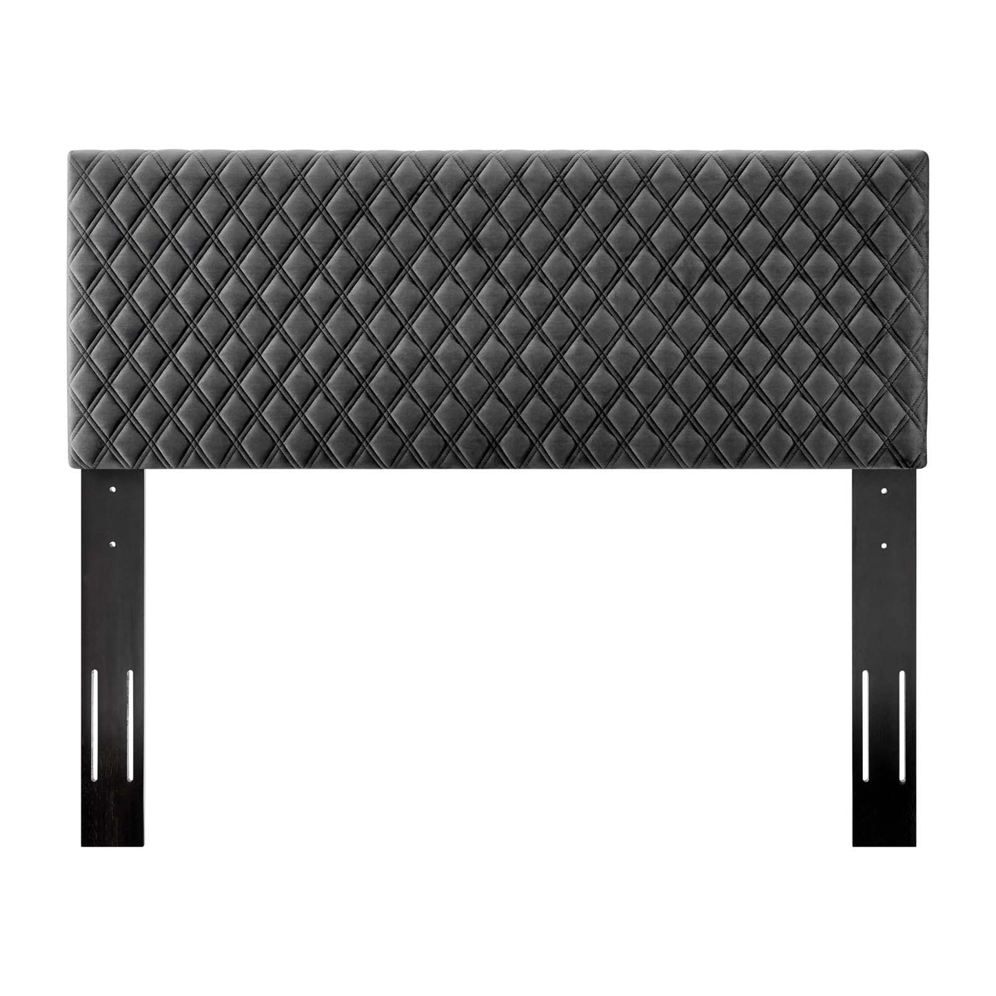 Angela Full/Queen Performance Velvet Headboard, Velvet, Dark Grey Gray, 21547