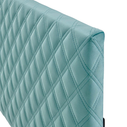 Angela Full/Queen Performance Velvet Headboard, Velvet, Blue, 21550