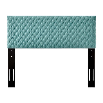Angela Full/Queen Performance Velvet Headboard, Velvet, Blue, 21550