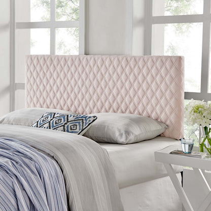 Angela Full/Queen Performance Velvet Headboard, Velvet, Pink, 21552
