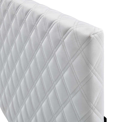Angela Full/Queen Performance Velvet Headboard, Velvet, White, 21554