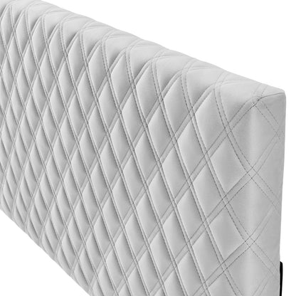 Angela King Performance Velvet Headboard, Velvet, Light Grey Gray, 21557