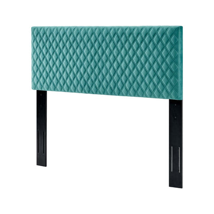 Angela King Performance Velvet Headboard, Velvet, Teal Blue, 21561