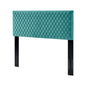 Angela King Performance Velvet Headboard, Velvet, Teal Blue, 21561