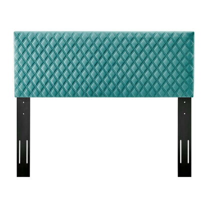 Angela King Performance Velvet Headboard, Velvet, Teal Blue, 21561