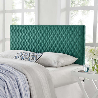 Angela King Performance Velvet Headboard, Velvet, Teal Blue, 21561