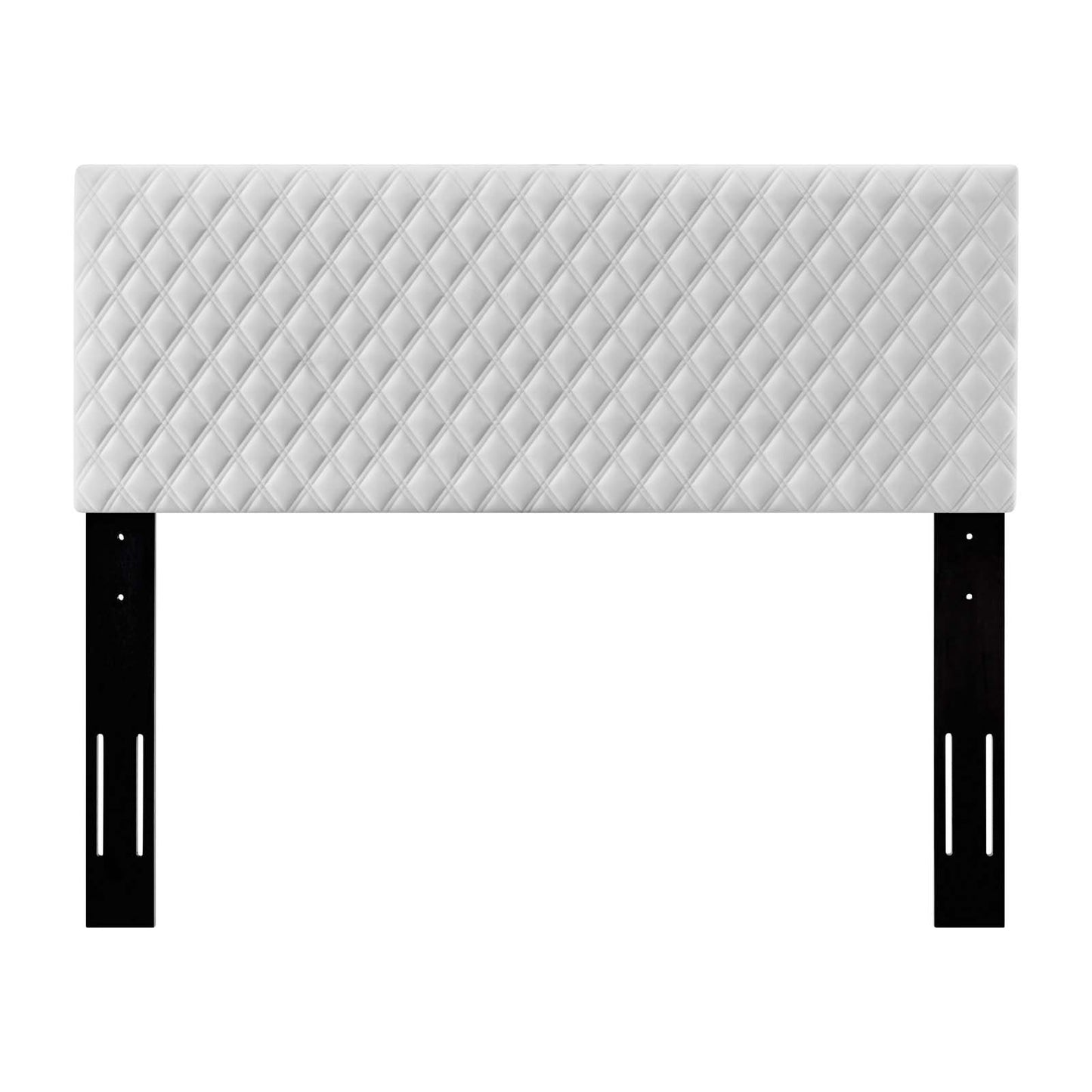 Angela King Performance Velvet Headboard, Velvet, White, 21562