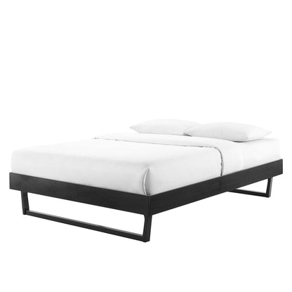 Billie Twin Wood Platform Bed Frame, Wood, Black, 21563